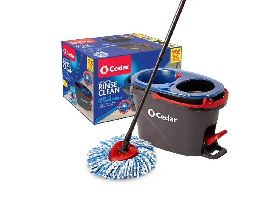 O-Cedar EasyWring RinseClean Spin Mop &amp; Bucket System