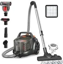 Aspiron Canister Vacuum Cleaner, 1200W Lightweight Bagless Vacuum Cleaner, 3.7qt Capacity