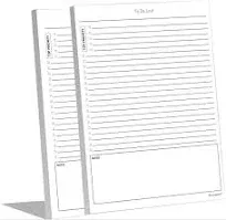 TO DO List Notepads (2 Pack, 50 Pages Each) Planner Pads. ToDo Checklist w/Priority & Note Sections. Organize & Track Projects, Clients or Daily Tasks. 5.5 X 8.5, A5 Sheets. Made in the USA.