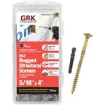 GRK Fasteners No. 20 X 4 in. L Star Washer Head W-Cut Structural Screws