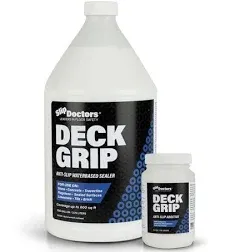 Deck Grip Non-Slip Sealer Clear Barefoot-Friendly Anti-Slip Coating - Create Traction for Outdoor or Indoor Floors and Pool Decks (Gallon)