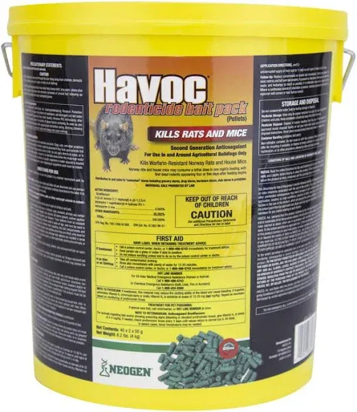 Neogen 116372 Pail Havoc Rat & Mouse Bait