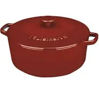 Cuisinart Chef&#039;s Classic Enameled Cast Iron 7-Quart Round,  Cardinal Red