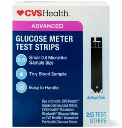 CVS Health Advanced Glucose Meter Test Strips | Diabetic Blood Test Strips - 50 ct | CVS