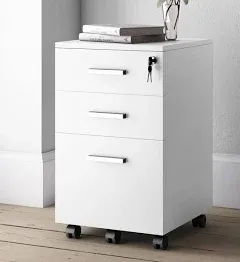 Lazio 26 Inch File Cabinet with Lock - Filing Cabinet for Home and Office - 3...