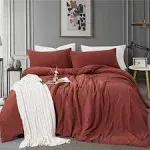 Size Duvet Cover - 3 Piece Bedding Set (1 Duvet Cover &amp; 2 King Chocolate Brown