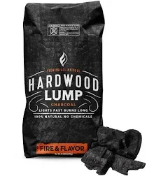 Fire & Flavor Premium All Natural Hardwood Lump Charcoal