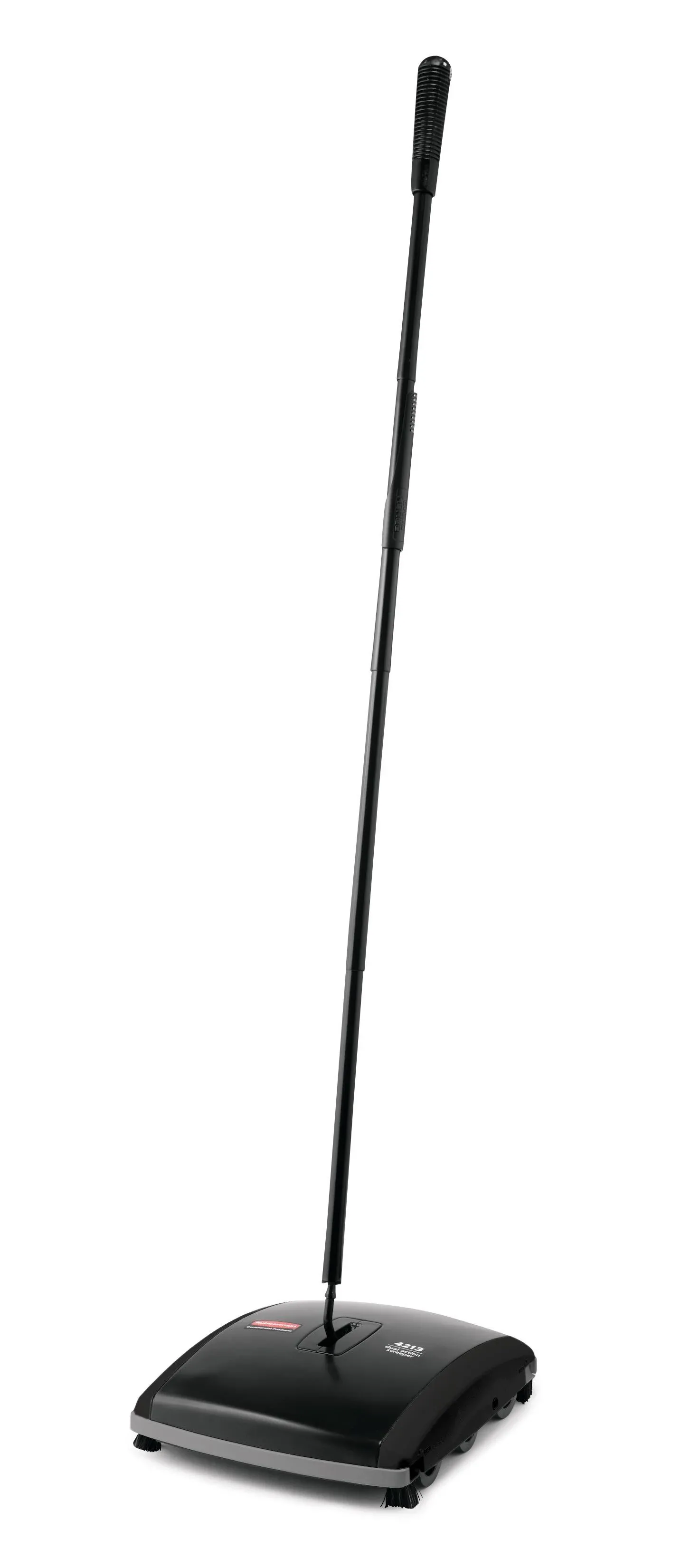 Rubbermaid Commercial Dual Action Sweeper, 44" Steel/Plastic Handle, Black/Yellow