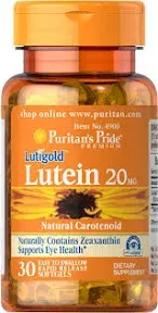 Lutein 20 mg with Zeaxanthin Puritan's Pride Softgels