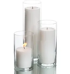 Richland Pillar Candles &amp; Eastland Cylinder Holders Set of 3