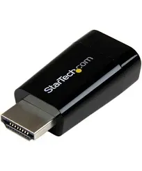 StarTech.com Compact HDMI to VGA Adapter Converter – Power Free HDMI Laptop to VGA Monitor / Projector Converter Box - 1920x1200 (HD2VGAMICRO)