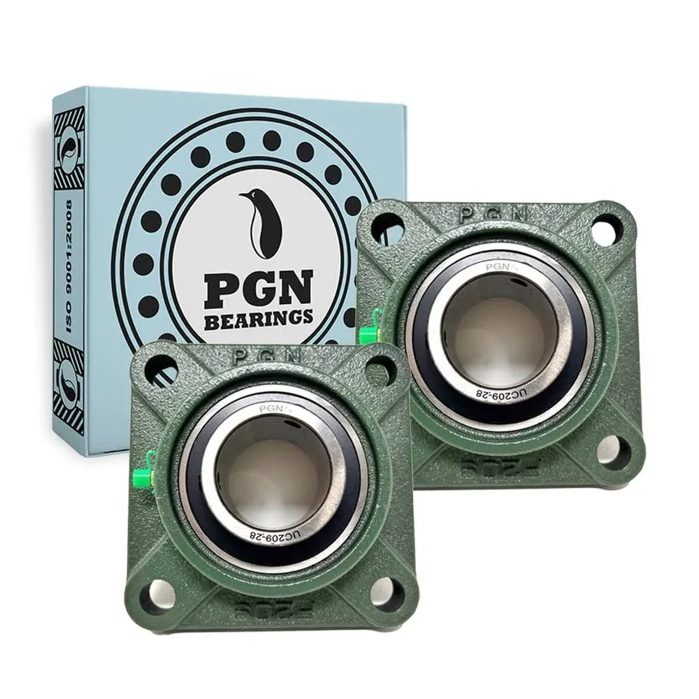 PGN UCF209-28 Pillow Block Bearing - Pack of 2 Square Flange Mounted Pillow B...