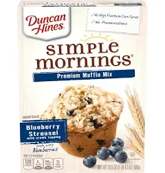 Duncan Hines Simple Mornings Blueberry Streusel Crumb Topping Muffin Mix