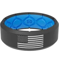 NEW Groove Life USA American Hero Black Silicone Ring - Size 11