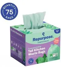 Repurpose 13-Gallon Compostable Kitchen Trash Bags