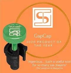 Key Leaves GapCap Alto Saxophone End Cap - Green Emerald