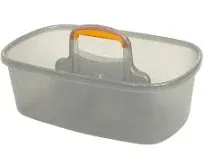 Casabella Plastic Multipurpose Cleaning Storage Caddy with Gray and Orange 