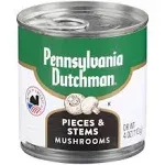 Pennsylvania Dutchman Mushrooms, Pieces & Stems - 4 oz