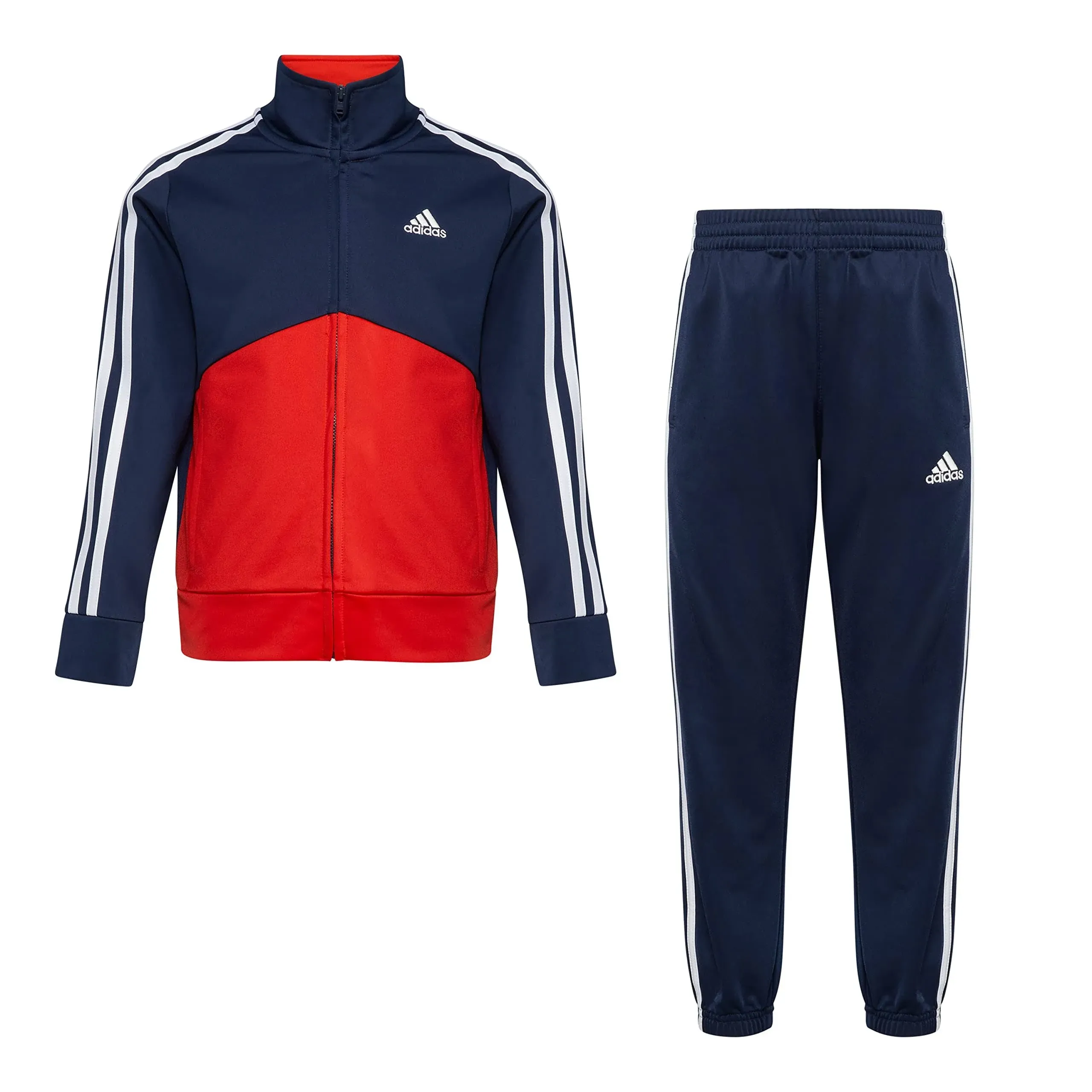 adidas boys 2-piece Color Block Tricot Track Set