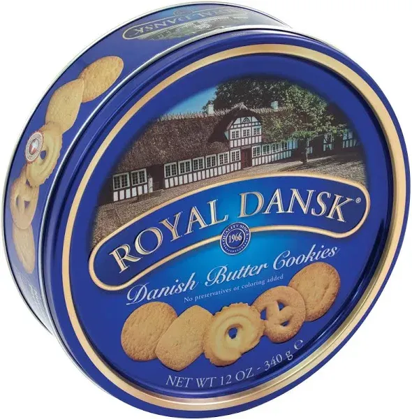 Royal Dansk Danish Butter Cookies, Valentine's Day Gift, 8oz Boxes (Pack of 3)