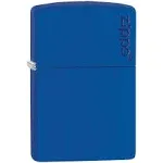 Zippo Logo Royal Blue Matte Lighter