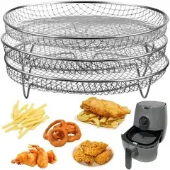 Three Stackable Air Fryer Racks