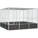 Vidaxl Bird Cage Anthracite 119.1"x127.8"x83.3" Galvanized Steel