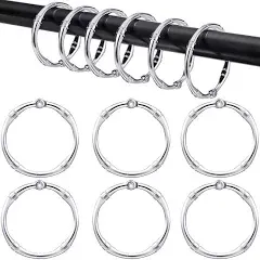 Karenhi 12 Pieces Shower Curtain Ring Metal Circular Rust Resistant Shower