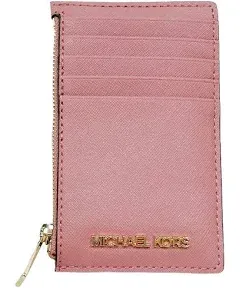 Michael Kors Jet Set Travel Top Zip Card Case Wallet