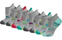 Saucony Women&#039;s Heel Tab Athletic Performance Socks 8 Pairs Small Size