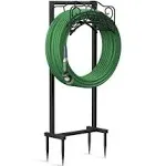 Garden Hose Holder Storage Outside - Freestanding Water Hose Holder with 4 Sp...