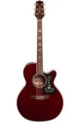 Takamine 6 String Acoustic-Electric Guitar, Right Handed, Wine Red (GN75CE WR)