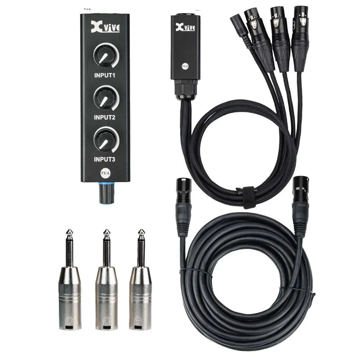 Xvive PX Portable 3-Channel Personal Monitor Headphone Mixer System