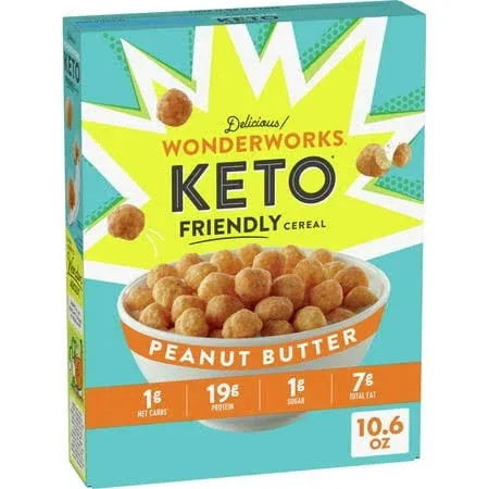 Wonderworks 10.6 Ounce Peanut Butter Keto Friendly Cereal