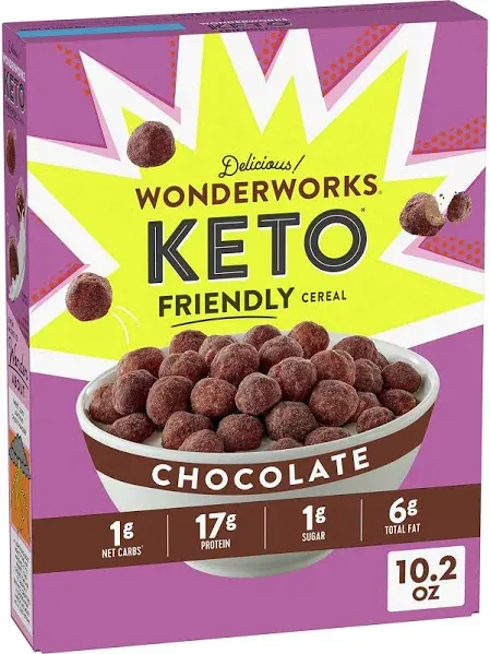 Wonderworks Cereal, Keto Friendly, Chocolate - 10.2 oz