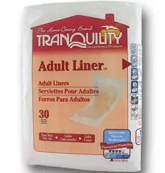 Principle Business Tranquility® Slimline® Adult Liner, Adult Liner, 24" x 9", 15 1/2 fl oz Capacity, 30 per pack, case/4