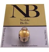 Noble Bells Handmade in USA, Extra Loud Multifaceted Clacker, Collar Bell for Cats and Dogs, Premium Brass and Nickel Silver