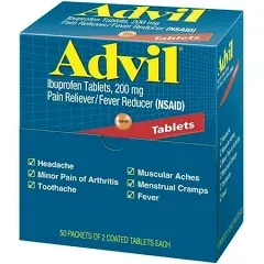 Advil-Ibuprofen Coated Tablets, 200 mg 360 coated tablets