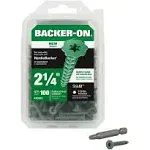 Backer-On No. 9 x 2-1/4 in. L Star Round Head Cement Board Screws 100 PK