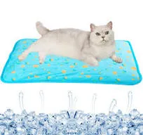 SEIS Dog Ice Pad Ice Silk Cats Kennel Mat Pet Cooling Pad Summer Cool Bamboo Mat Breathable Pad