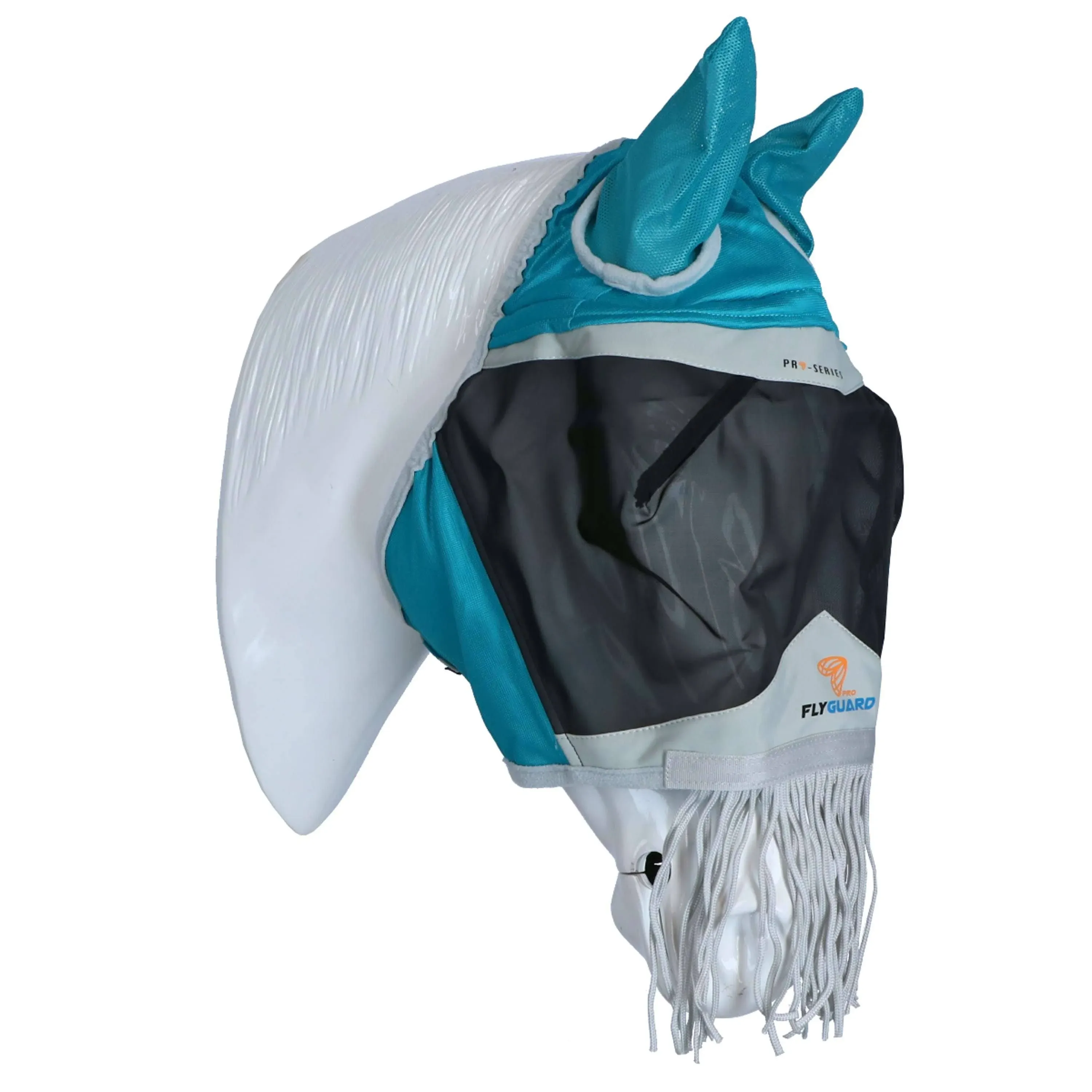 Shires Fine Mesh Fly Mask with Fringe Nose