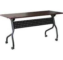 Lorell Mahogany Flip Top Training Table