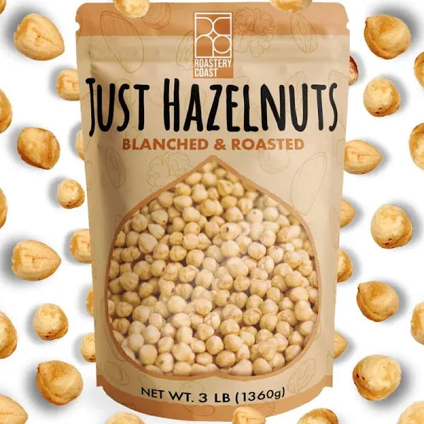 Dry Roasted Blanched Hazelnuts – Unsalted, Oven Roasted Whole Filberts