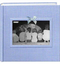 Pioneer 4 x 6 In. Gingham Frame Photo Album (200 Photos) - Blue