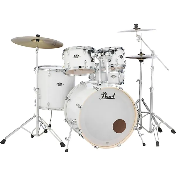 Pearl Export Standard 5-Piece Drum Set with Hardware Pure White