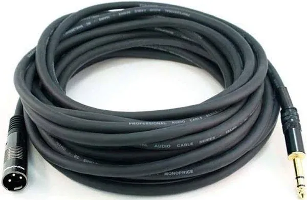 Monoprice Premier Series XLR Male to 1/4inch TRS Male 16AWG Cable