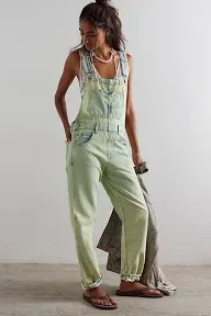 Free People Women's Denim Ziggy Overalls