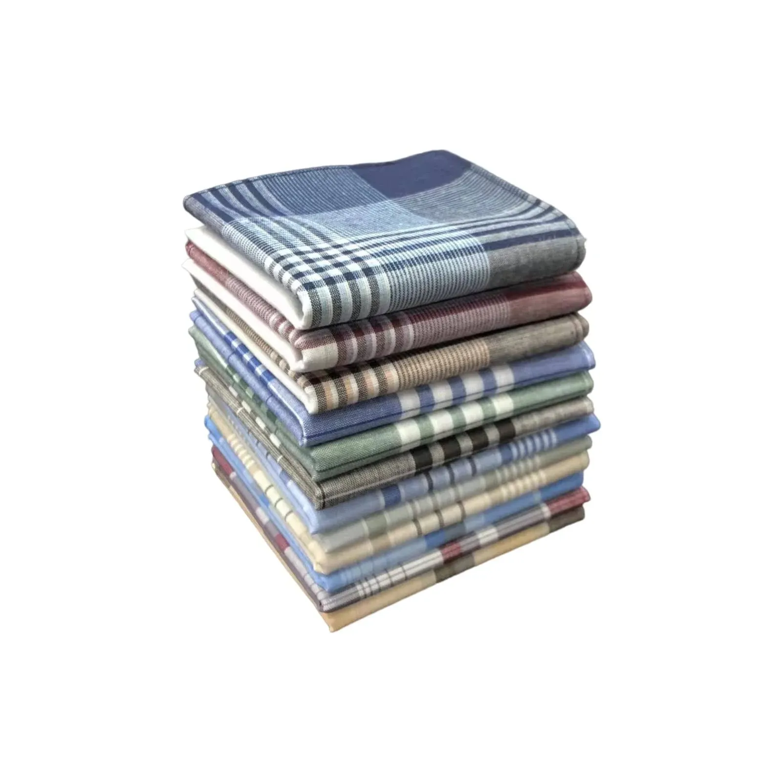 emlstyle Men&#039;s Handkerchiefs 100% Cotton Handkerchief with Check