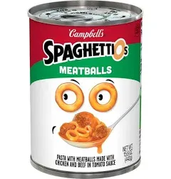 Spaghettios Pasta, A to Z's, Meatballs - 15.6 oz