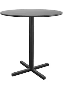 CoscoProducts COSCO 88852BLK1E Round Indoor/Outdoor Steel Bistro Table, 24", Black